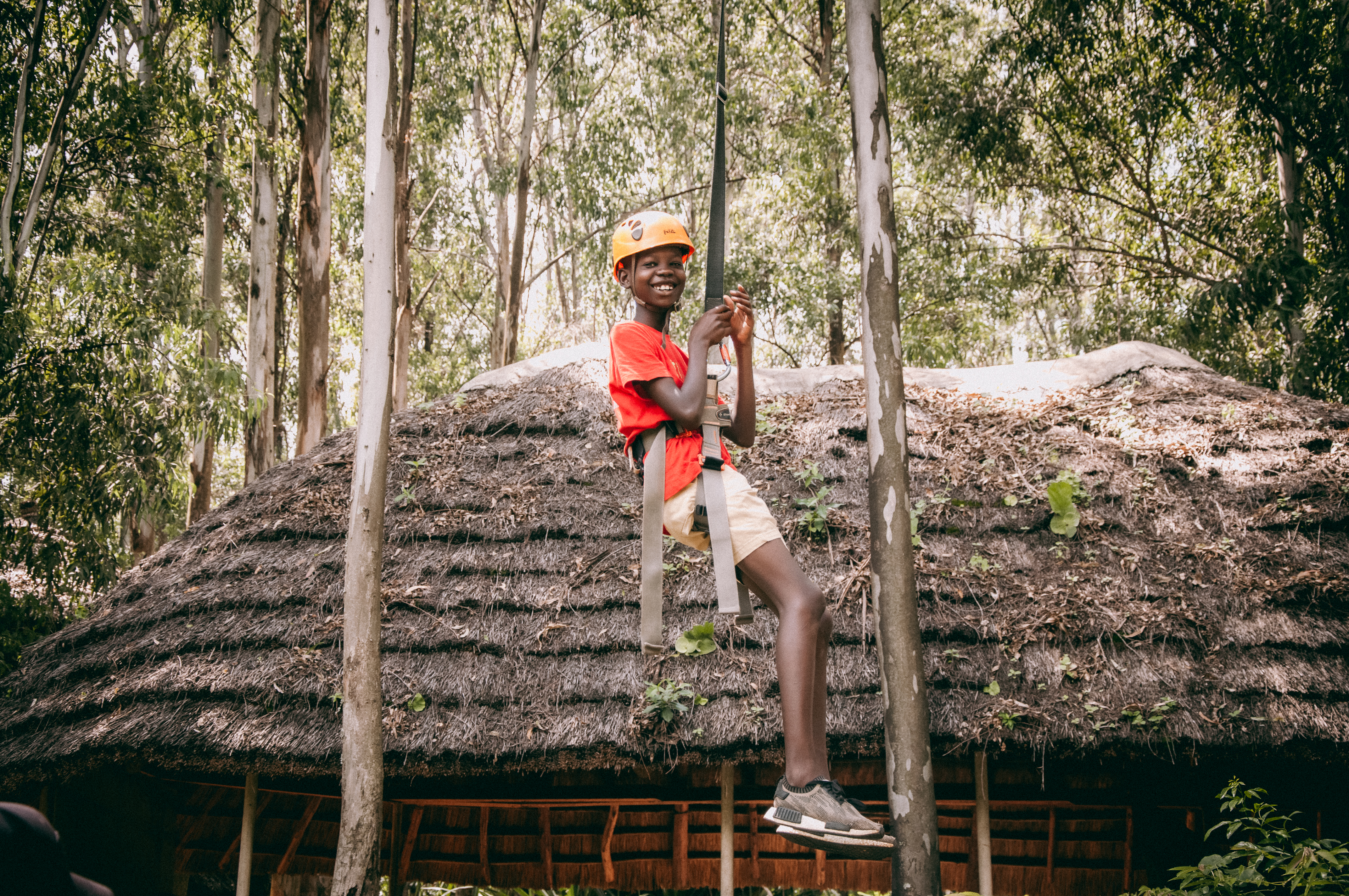 Children exploring nature in Uganda